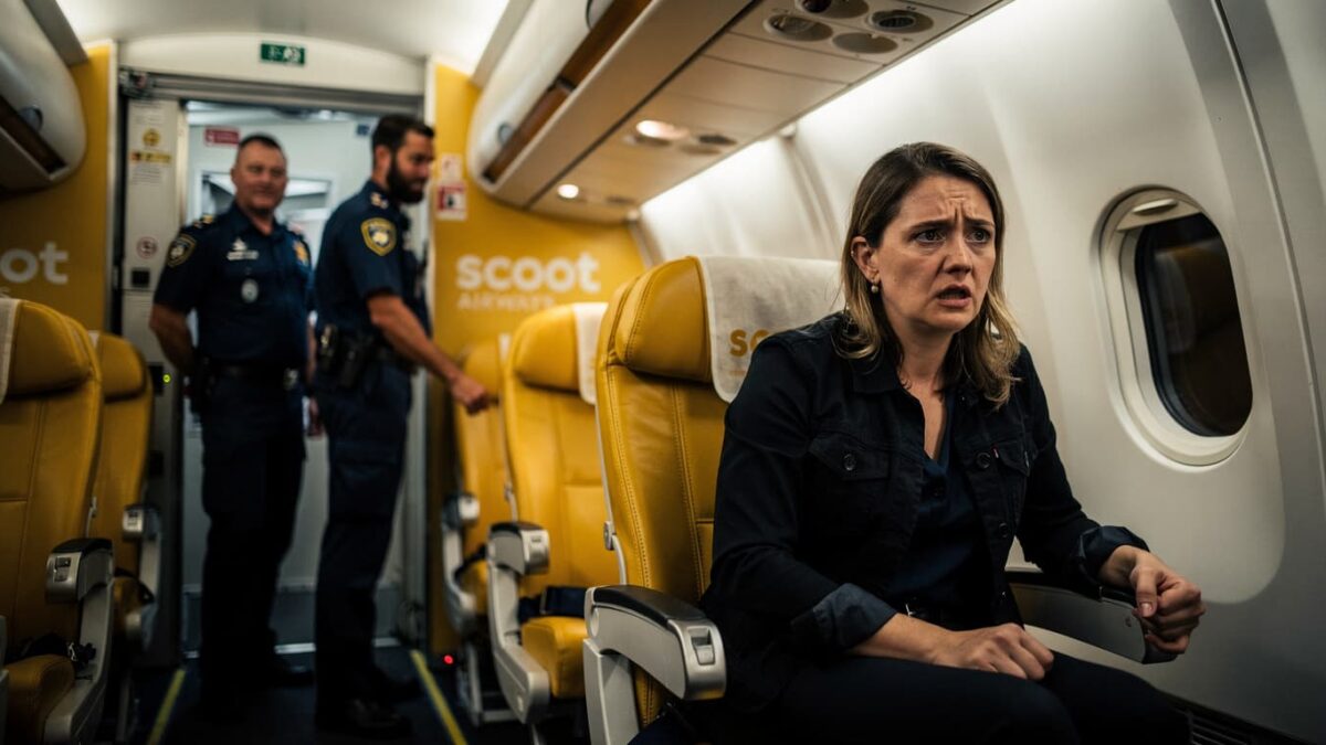 A Scoot passenger was arrested in Perth after an alleged sexual assault on a flight from Singapore. He faces 12 years.