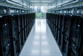 Data center server racks with modular power distribution units, Singapore facility