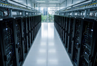 Data center server racks with modular power distribution units, Singapore facility