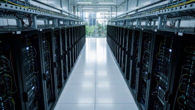 Data center server racks with modular power distribution units, Singapore facility