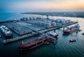 Offshore energy storage and transfer facility construction in Johor, Malaysia
