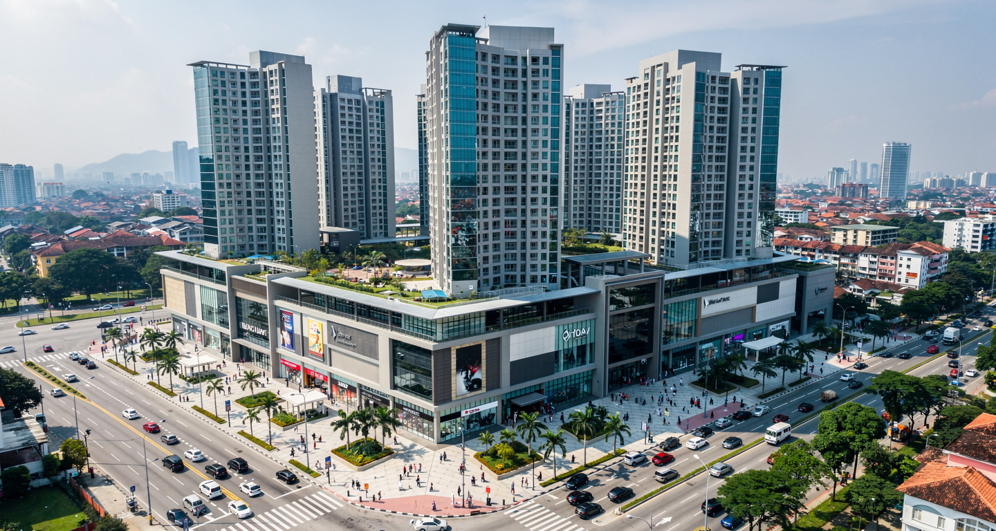 Integrated shopping mall and residential towers, Kuala Lumpur, Klang Valley, Malaysia