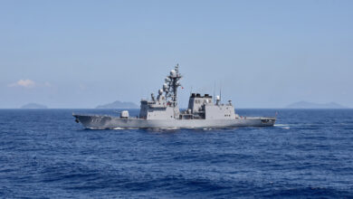 Japanese military vessel in East China Sea waters, regional maritime security presence