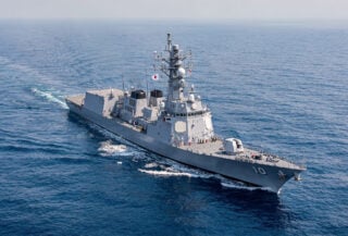 JMSDF Asagiri-class destroyer at sea, Indo-Pacific waters, daylight