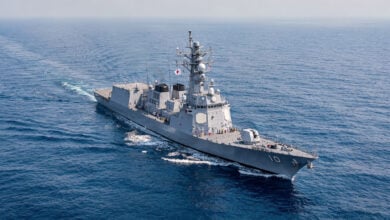 JMSDF Asagiri-class destroyer at sea, Indo-Pacific waters, daylight
