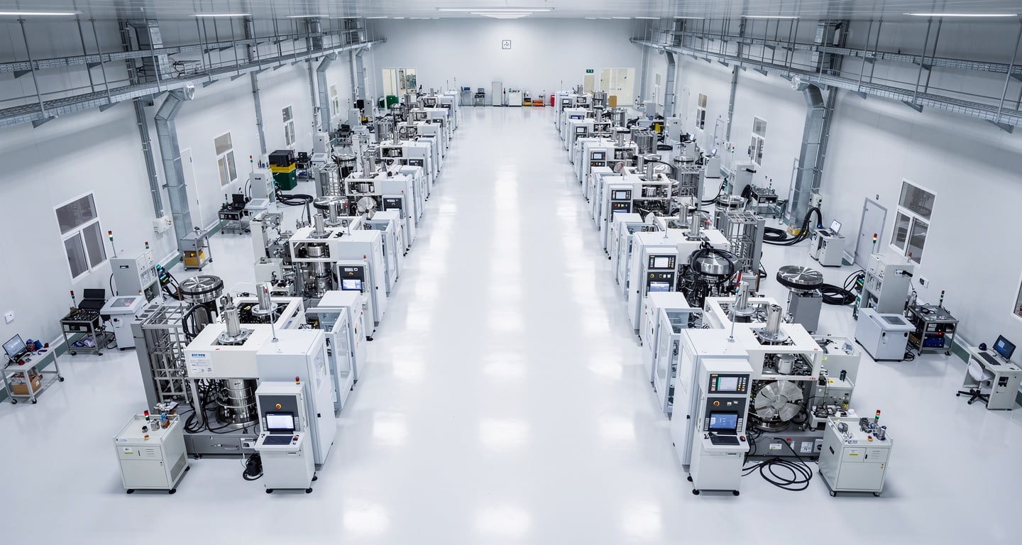 Advanced semiconductor fabrication equipment in Shanghai chipmaking facility