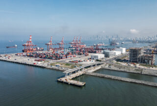 Container port and industrial infrastructure, Manila Bay, Philippines