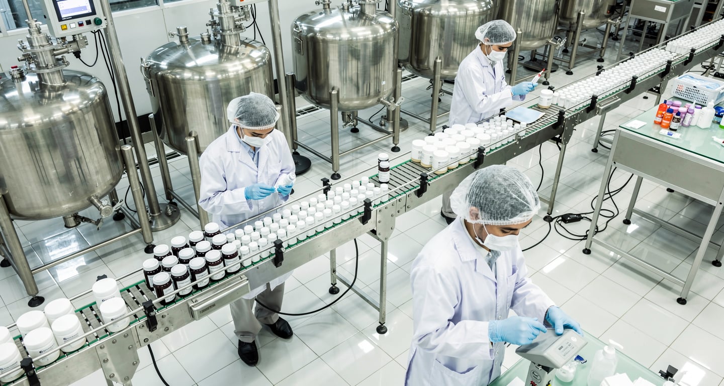 Cosmetics manufacturing facility in Jakarta with quality control inspection