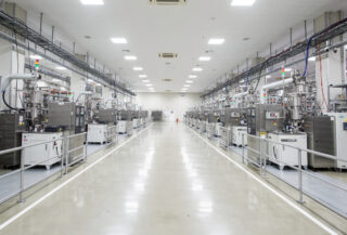 Industrial semiconductor manufacturing facility with storage warehouses, Japan or India