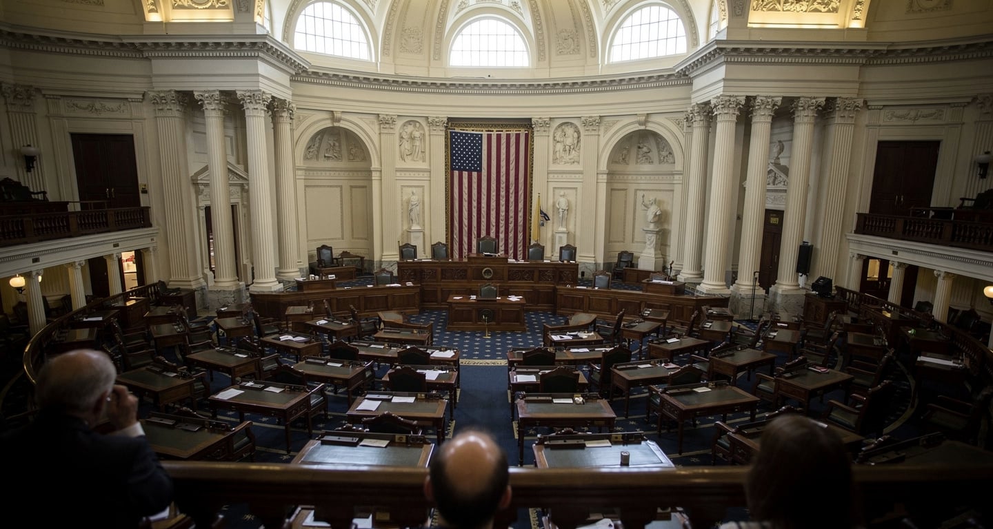 US Senate chamber interior, Capitol building, formal legislative setting