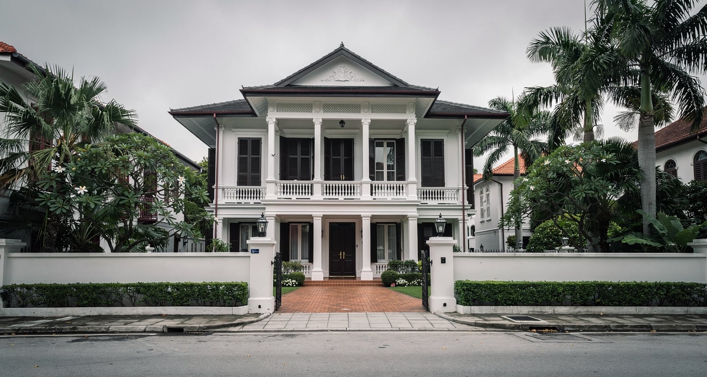 Colonial mansion in Singapore's Oxley Road residential district